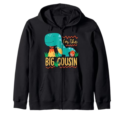 Ich bin der große Cousin Dinosaurier für Kinder Kapuzenjacke Ich bin der große Cousin Dinosaurier für Kinder Kapuzenjacke von Die Verrückte Cousine Crew