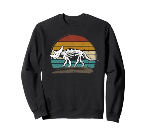 Triceratops Dinosaurier Dino Retro Vintage Kinder Sweatshirt von Die besten Dino Dinosaurier Outfits für Kinder