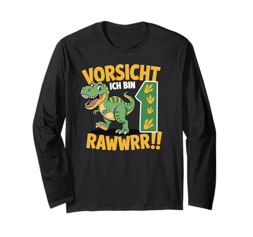 Kinder 1 Jahre Dinosaurier Dino 1 Geburtstag ich Bin 1 Junge Langarmshirt von Die besten Dinosaurier Geburtstagsshirt Geschenke