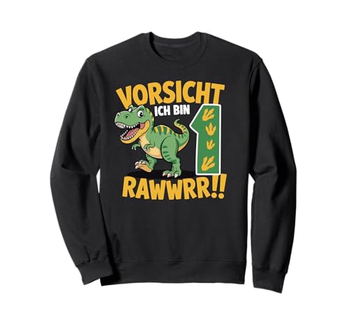 Kinder 1 Jahre Dinosaurier Dino 1 Geburtstag ich Bin 1 Junge Sweatshirt von Die besten Dinosaurier Geburtstagsshirt Geschenke