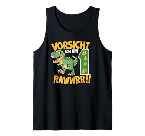 Kinder 1 Jahre Dinosaurier Dino 1 Geburtstag ich Bin 1 Junge Tank Top von Die besten Dinosaurier Geburtstagsshirt Geschenke