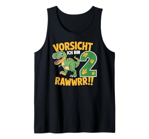 Kinder 2 Jahre Dinosaurier Dino 2 Geburtstag ich Bin 2 Junge Tank Top von Die besten Dinosaurier Geburtstagsshirt Geschenke