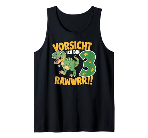 Kinder 3 Jahre Dinosaurier Dino 3 Geburtstag ich Bin 3 Junge Tank Top von Die besten Dinosaurier Geburtstagsshirt Geschenke