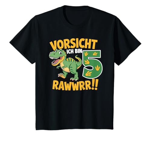Kinder 5 Jahre Dinosaurier Dino 5 Geburtstag ich Bin 5 Junge T-Shirt von Die besten Dinosaurier Geburtstagsshirt Geschenke
