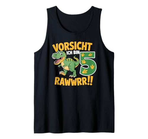 Kinder 5 Jahre Dinosaurier Dino 5 Geburtstag ich Bin 5 Junge Tank Top von Die besten Dinosaurier Geburtstagsshirt Geschenke