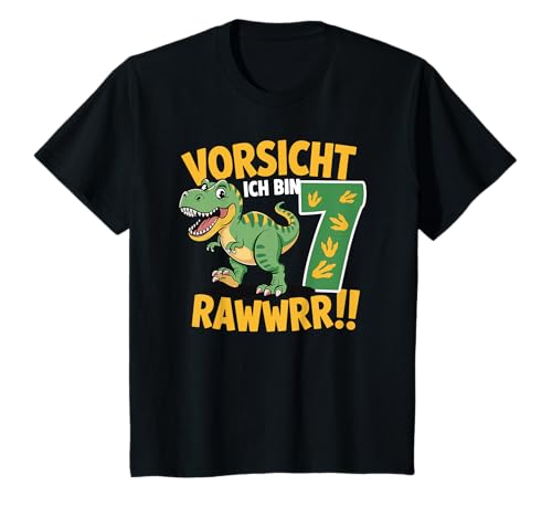 Kinder 7 Jahre Dinosaurier Dino 7 Geburtstag ich Bin 7 Junge T-Shirt von Die besten Dinosaurier Geburtstagsshirt Geschenke