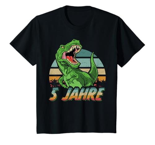 Dinosaurier 5 Geburtstag Deko ich bin 5 Dino Jungen 5 Jahre T-Shirt von Die besten Dinosaurier Geburtstagsshirt Geschenke