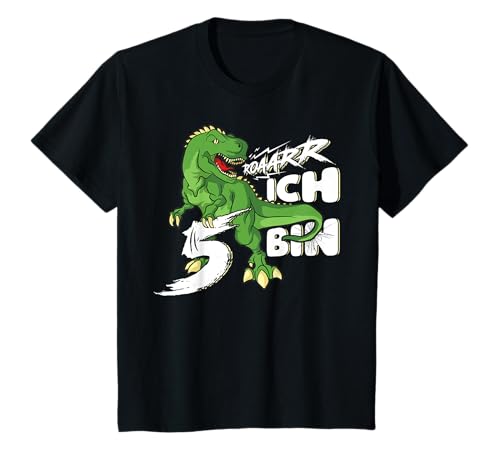 Dinosaurier 5 Geburtstag Deko ich bin 5 Dino Jungen 5 Jahre T-Shirt von Die besten Dinosaurier Geburtstagsshirt Geschenke