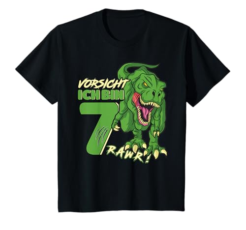 Dinosaurier 7 Geburtstag Deko ich bin 7 Dino Jungen 7 Jahre T-Shirt von Die besten Dinosaurier Geburtstagsshirt Geschenke