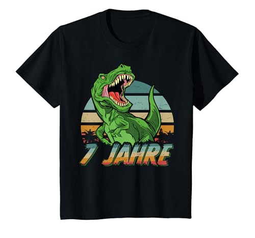 Kinder Dinosaurier 7 Geburtstag ich bin 7 Dino Jungen 7 Jahre Deko T-Shirt von Die besten Dinosaurier Geburtstagsshirt Geschenke