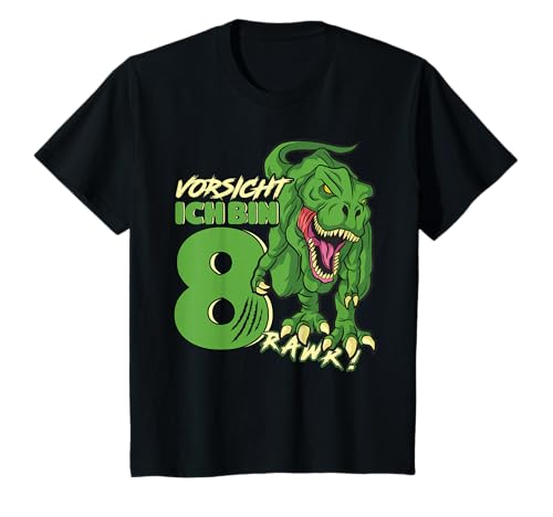 Dinosaurier 8 Geburtstag Deko ich bin 8 Dino Jungen 8 Jahre T-Shirt von Die besten Dinosaurier Geburtstagsshirt Geschenke