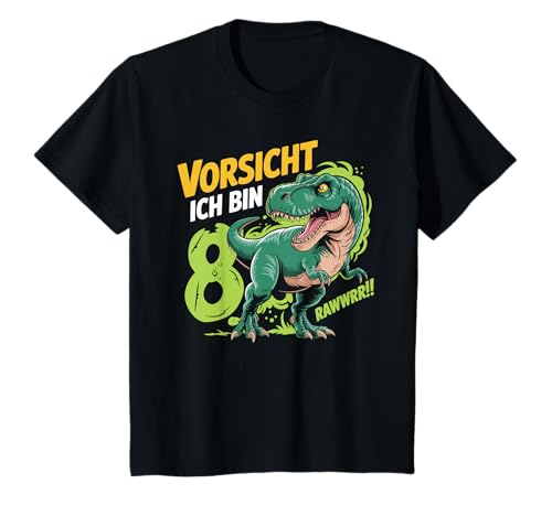 Kinder Dinosaurier 8 Geburtstag Deko ich bin 8 Dino Jungen 8 Jahre T-Shirt von Die besten Dinosaurier Geburtstagsshirt Geschenke