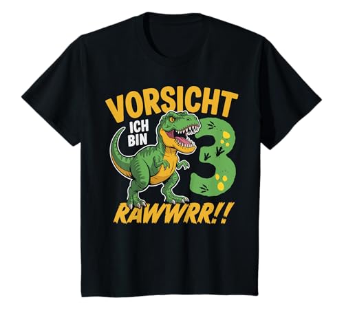Kinder Kinder 3 Jahre Dinosaurier Dino 3 Geburtstag ich bin 3 Junge T-Shirt von Die besten Dinosaurier Geburtstagsshirt Geschenke