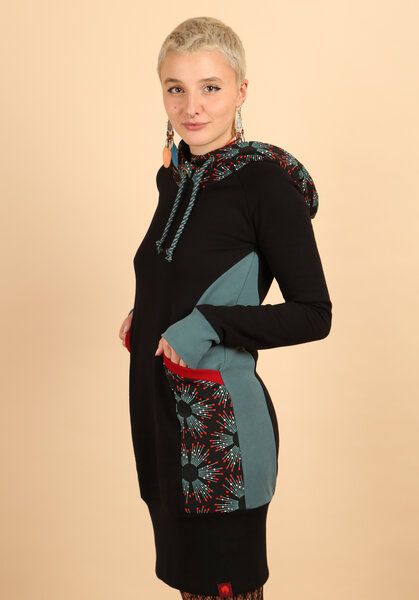 Die rote Zora Hoodiekleid mit Taschen von Die rote Zora