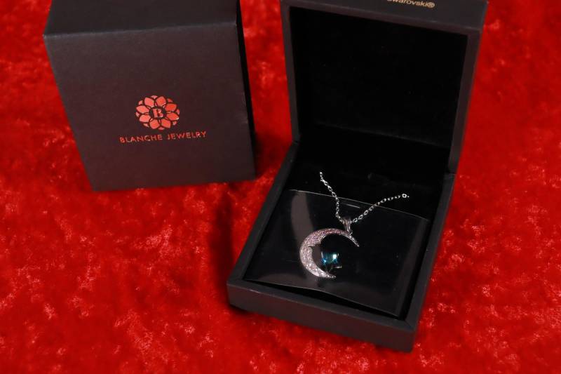 Blanche Jewelry Silberkette/925 Silber Mond & Stern Halskette #z von DieAufraeumerDE