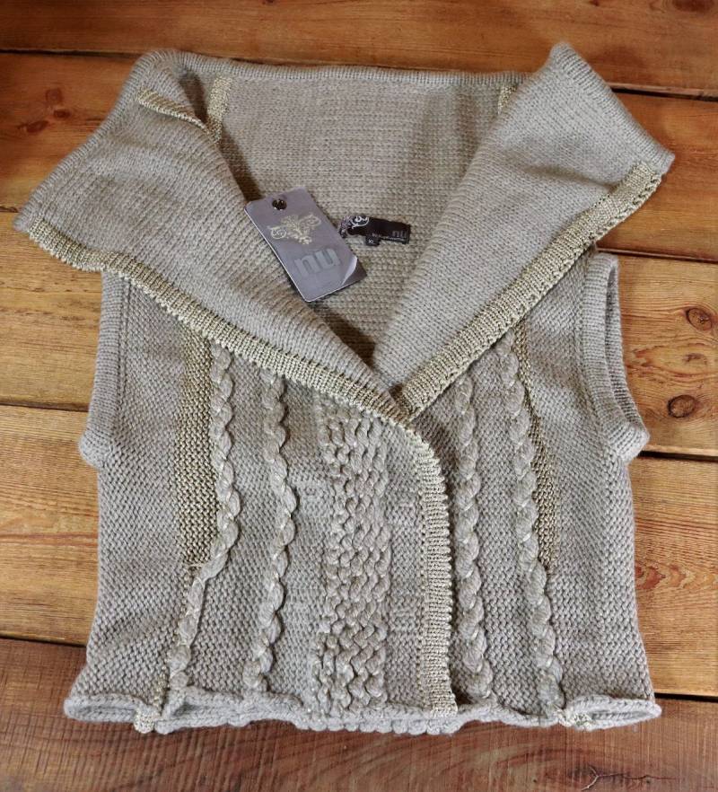 Nü By Staff-Woman Strick Weste Beige, Short Waistcoat Größe Xl Neu #p von DieAufraeumerDE