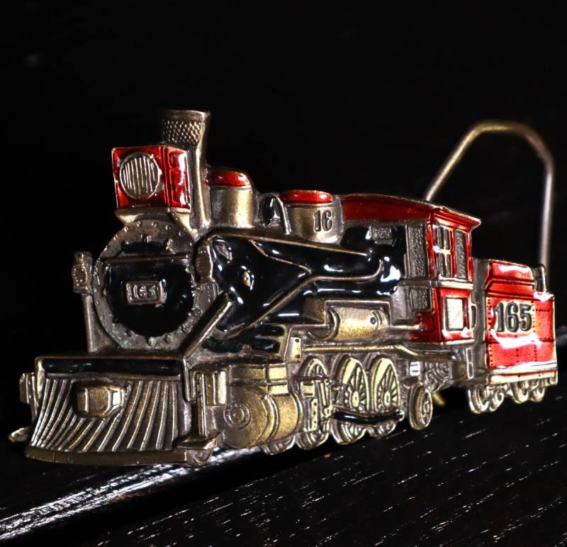 The Great American Buckle H 275 Emaille Tenderlok Nummer 165 Gürtelschnalle #w von DieAufraeumerDE