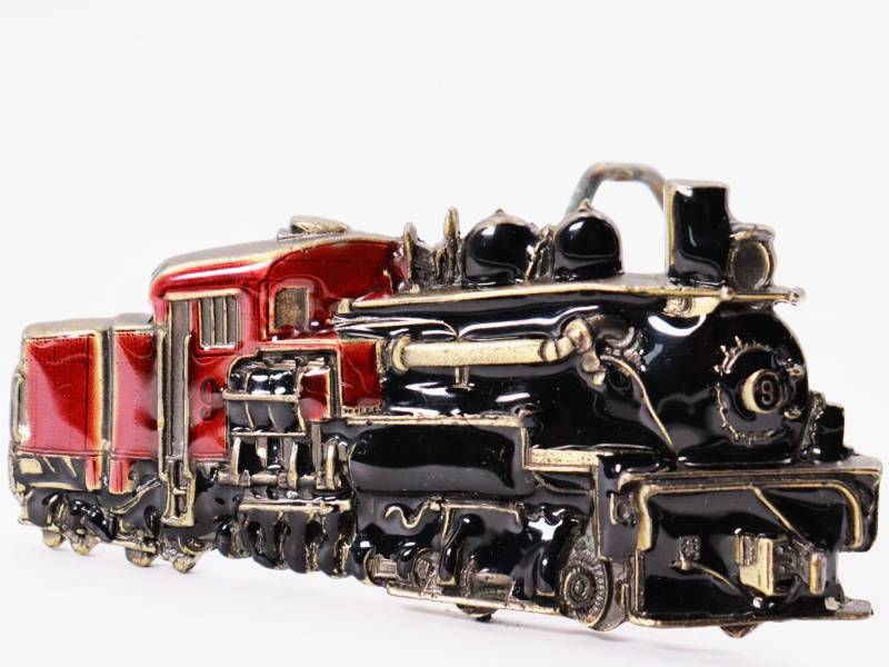 The Great American Buckle No. 1083 Emaille Tenderlok Nummer 9 Gürtelschnalle #w von DieAufraeumerDE