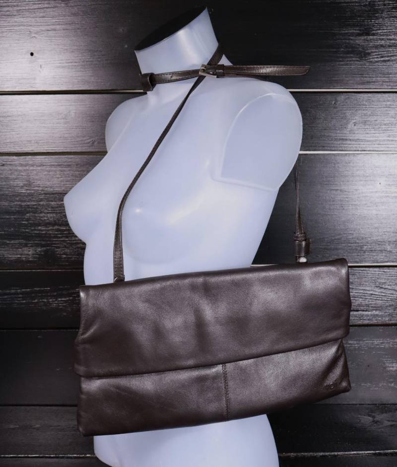 Voi Dark Brown Leather Handtasche Mit Magnetlasche #i von DieAufraeumerDE