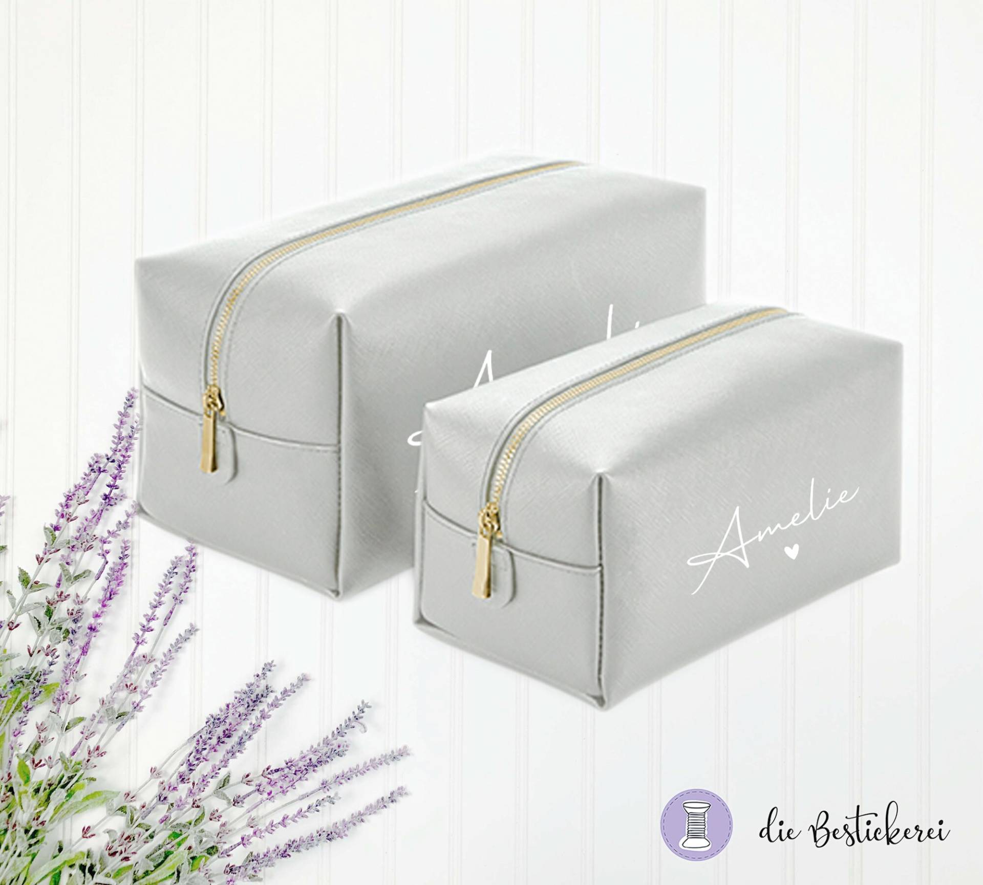 Kosmetiktasche Mit Namen| Make-Up Tasche | Schminktasche Beauty Bag Beauty-Set Personalisiert von DieBestickerei