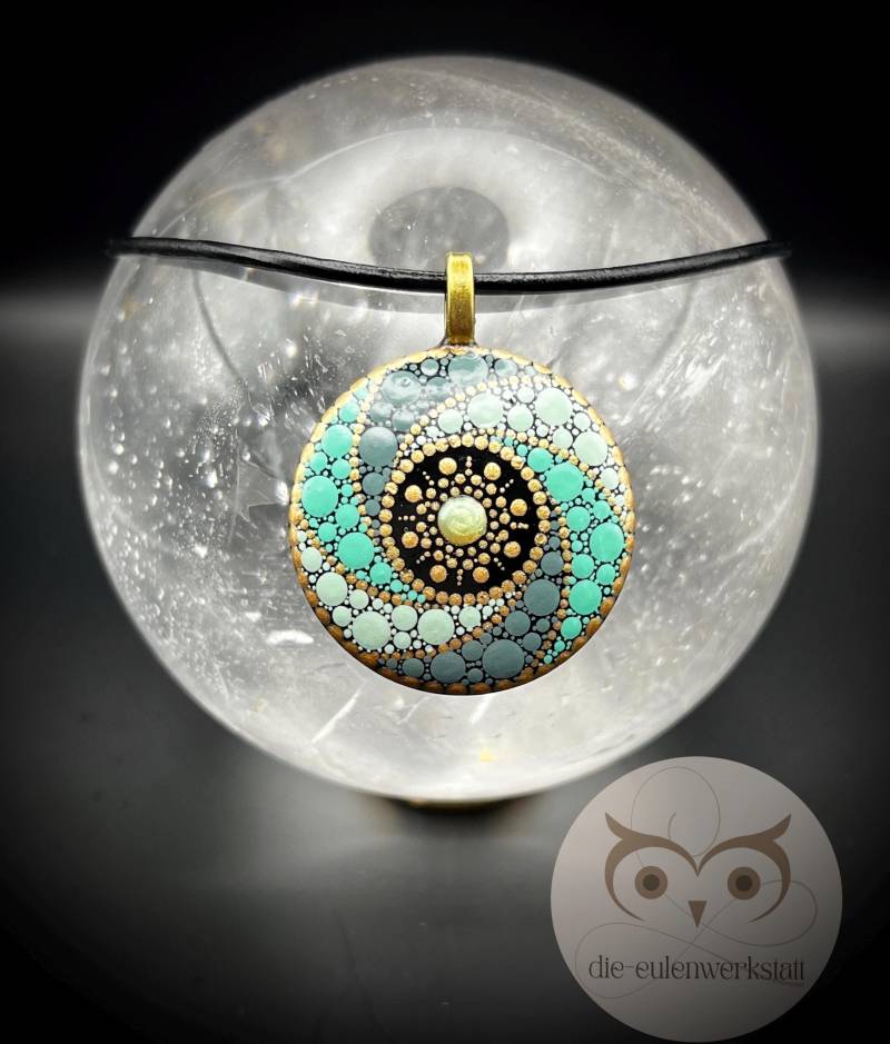 Handbemalter Anhänger, Mandala, Dotting, Durchmesser 30 Mm Handbemalter Anhänger, Mandala, Dotting, Durchmesser 30 Mm von DieEulenwerkstatt