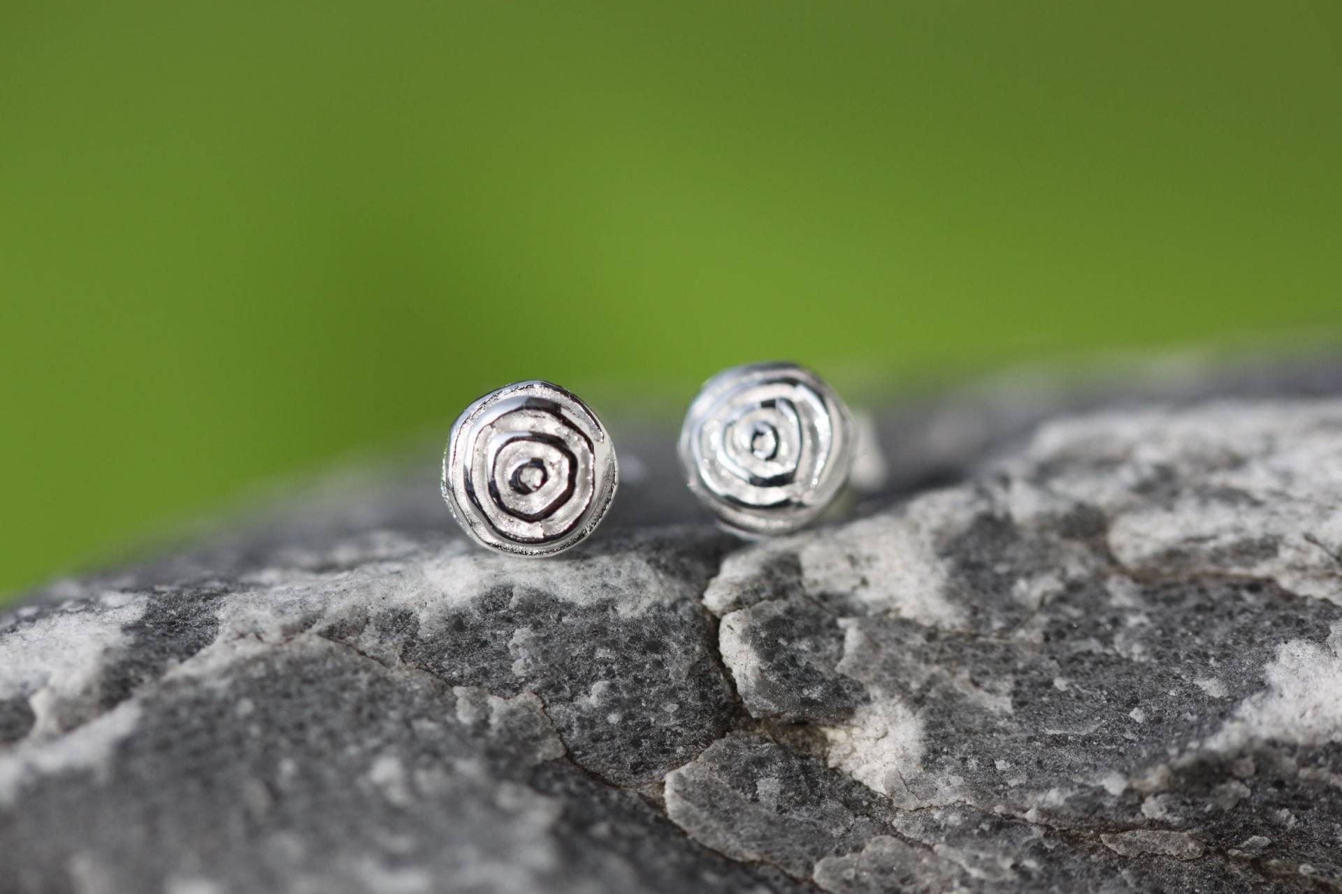 Rosen Ohrstecker 925 Silber Handmade 5, 5 Mm Rund , Sterlingsilber Rose Kleine von DieGoldschmiedin