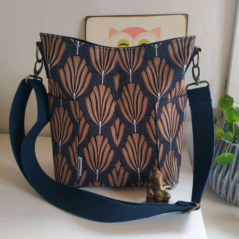 Handtasche/ Umhängetasche, Compass-Bag, Kleine Shopper, Damen, Schultertasche, Aus Canvas Und Kunstleder, Tote Bag von DieLiebenaeht