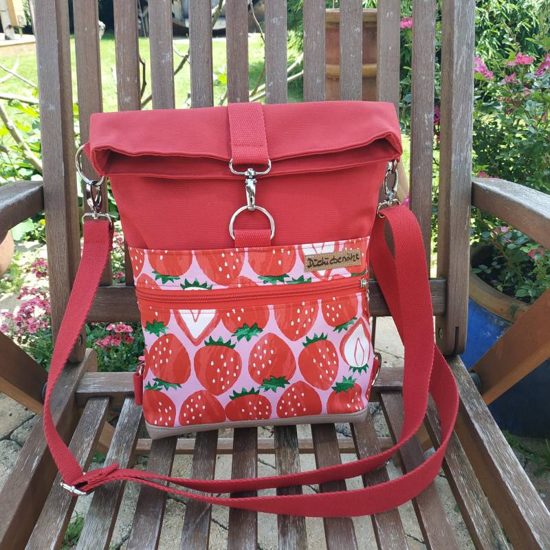 Rucksack-Tasche, Backpack, Schultertasche, Foldover Aus Canvas Und Kunstleder von DieLiebenaeht