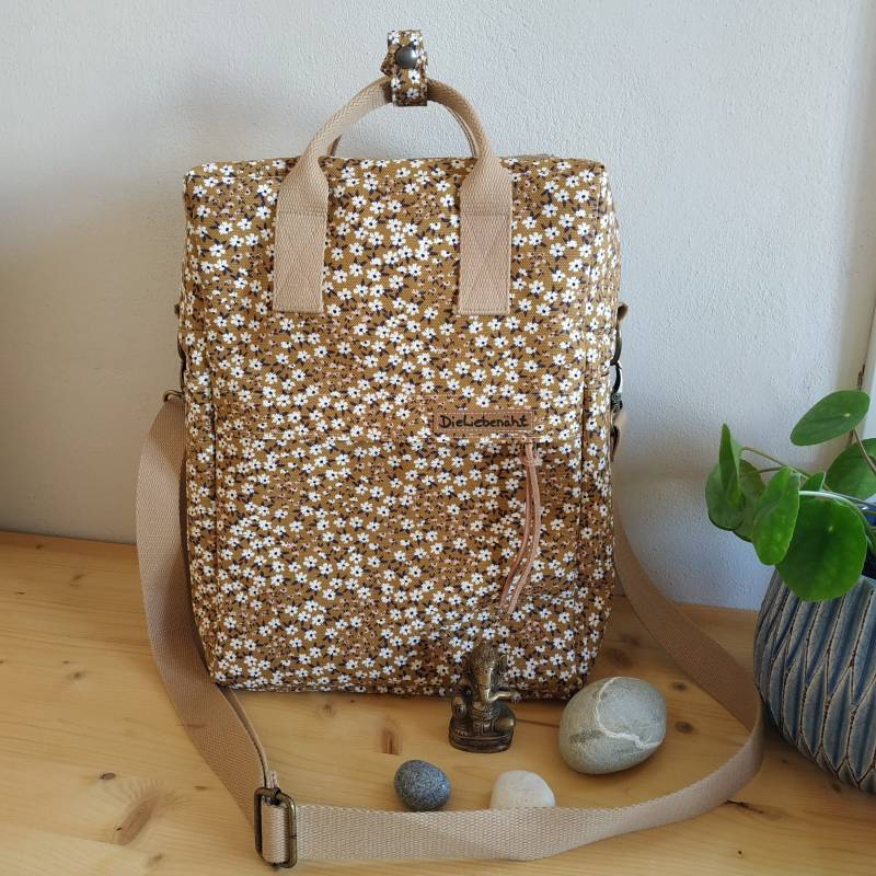 Rucksack-Tasche, Schultertasche, Backpack Aus Canvas von DieLiebenaeht