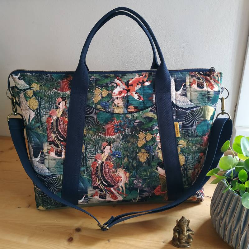 Schultertasche, Weekender, Tote Bag, Shopper, Handtasche Damen, Umhängetasche, Oxbow-Tote Maxi Aus Canvas von DieLiebenaeht