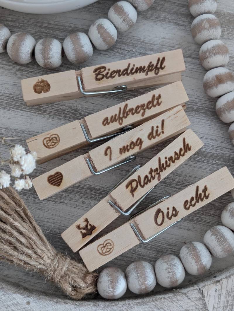 Wäscheklammer Oktoberfest L Kirwa Dult Wäscheklupperl Tracht I Mog Di Bierdimpfl Platzhirsch Ois Echt Wiesn Glubberl von DieMau