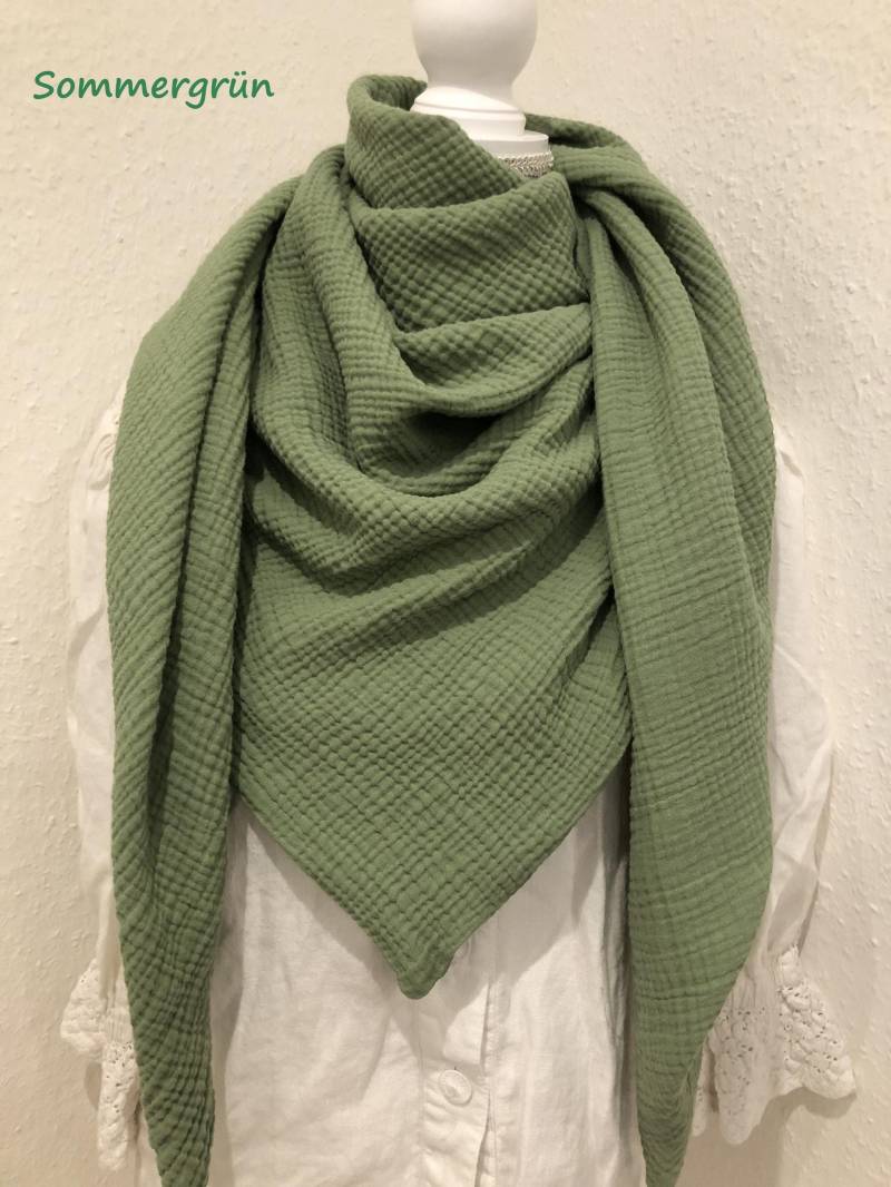 xxl Musselintücher - Grüne Variationen in 7 Verschiedenen Farben von DieMopusManufaktur