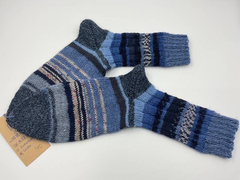 Von Hand Gestrickte Socken Gr. 40 Farbenspielsocke Unikat von DieNadelwerkstatt