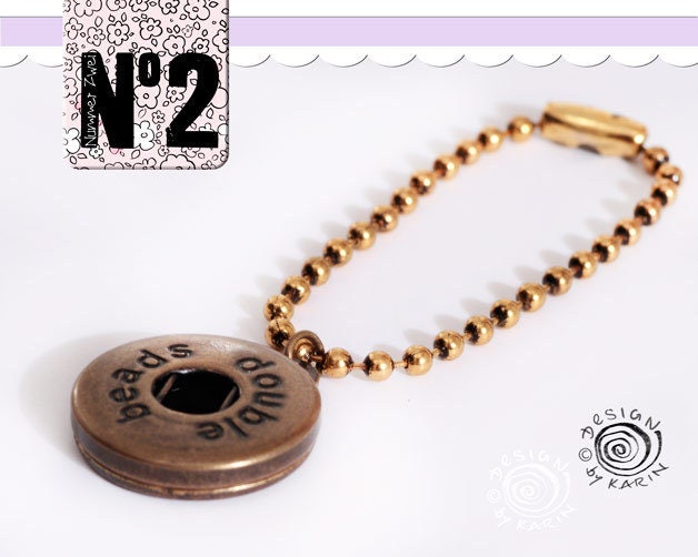 1 Taschenbaumler Für Druckknöpfe - Zum Selbst Bestücken Mit Kugelkettchen Messingfarben Nr 089 von DieNummerZwei