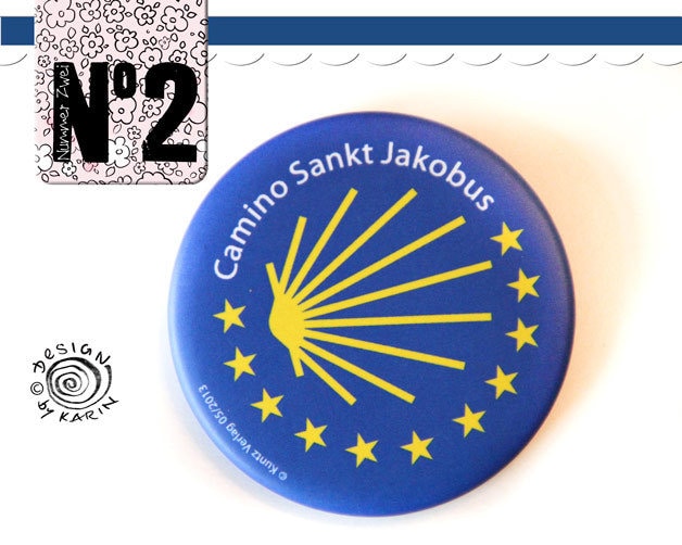 Nr 072 | 1 Ansteck-Button Camino Sankt Jakobus Jakobsweg Nr 072 | 1 Ansteck-Button Camino Sankt Jakobus Jakobsweg von DieNummerZwei