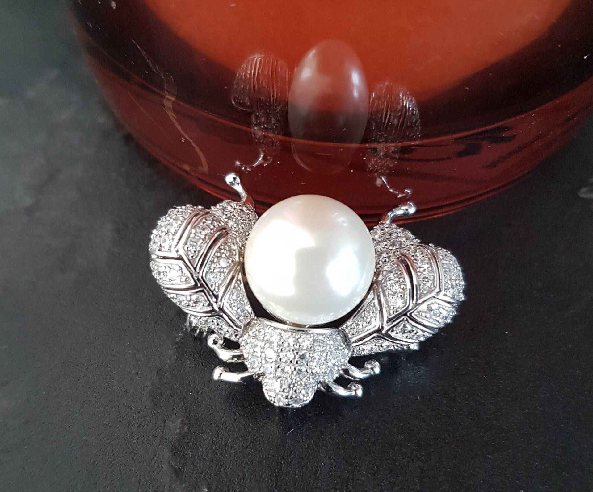 Brosche , Silber Silberbrosche Fliege Brosche , Silber Silberbrosche Fliege von DieSchatzkammer