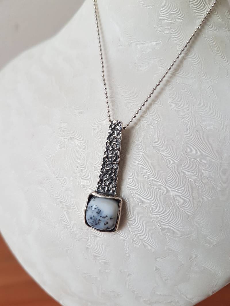 Dendrit , Opal Anhänger in Silber Mit von DieSchatzkammer