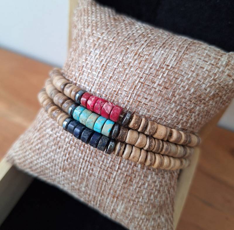 Holzarmband, Kokosnuss Armband, Yoga-Armband Herren von DieSchatzkammer