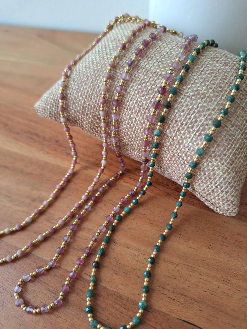 Kette Mit Achatperlen , Halskette Achat von DieSchatzkammer