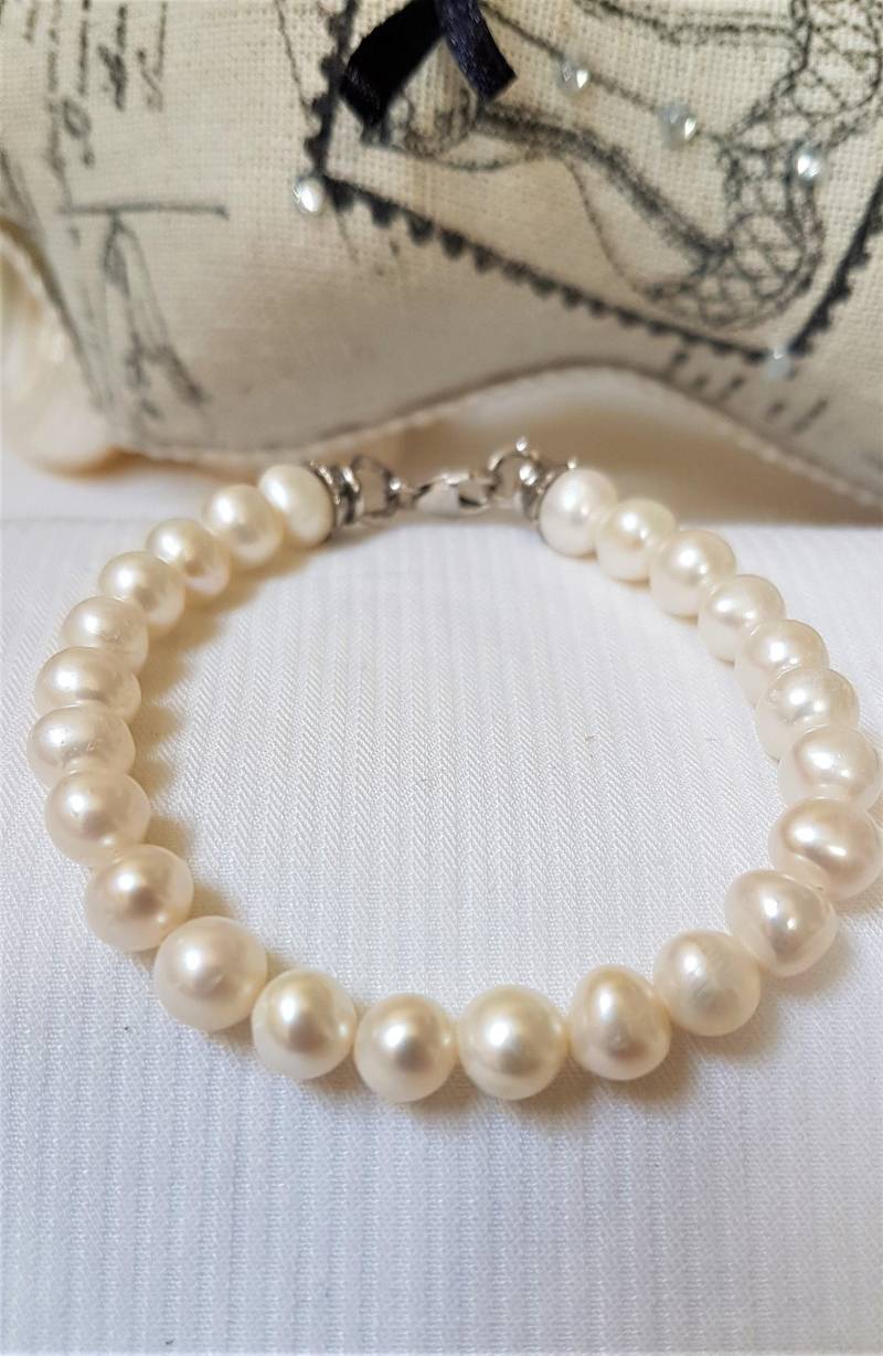 Perlen Armband , Süßwasserperlen Mit von DieSchatzkammer