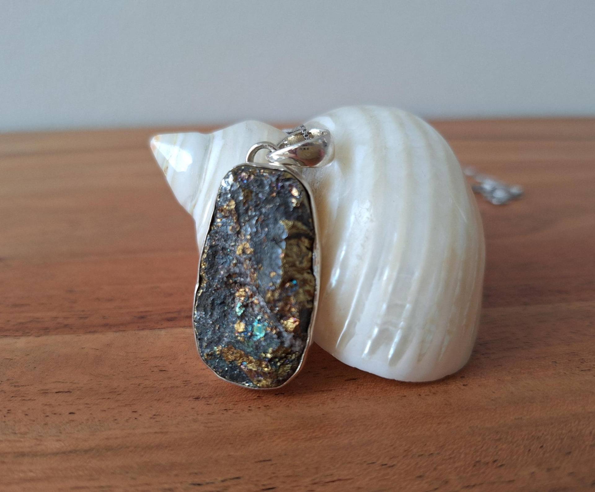 Pyrit , Anhänger Silber Mit Kettenanhänger Pyrit , Anhänger Silber Mit Kettenanhänger von DieSchatzkammer