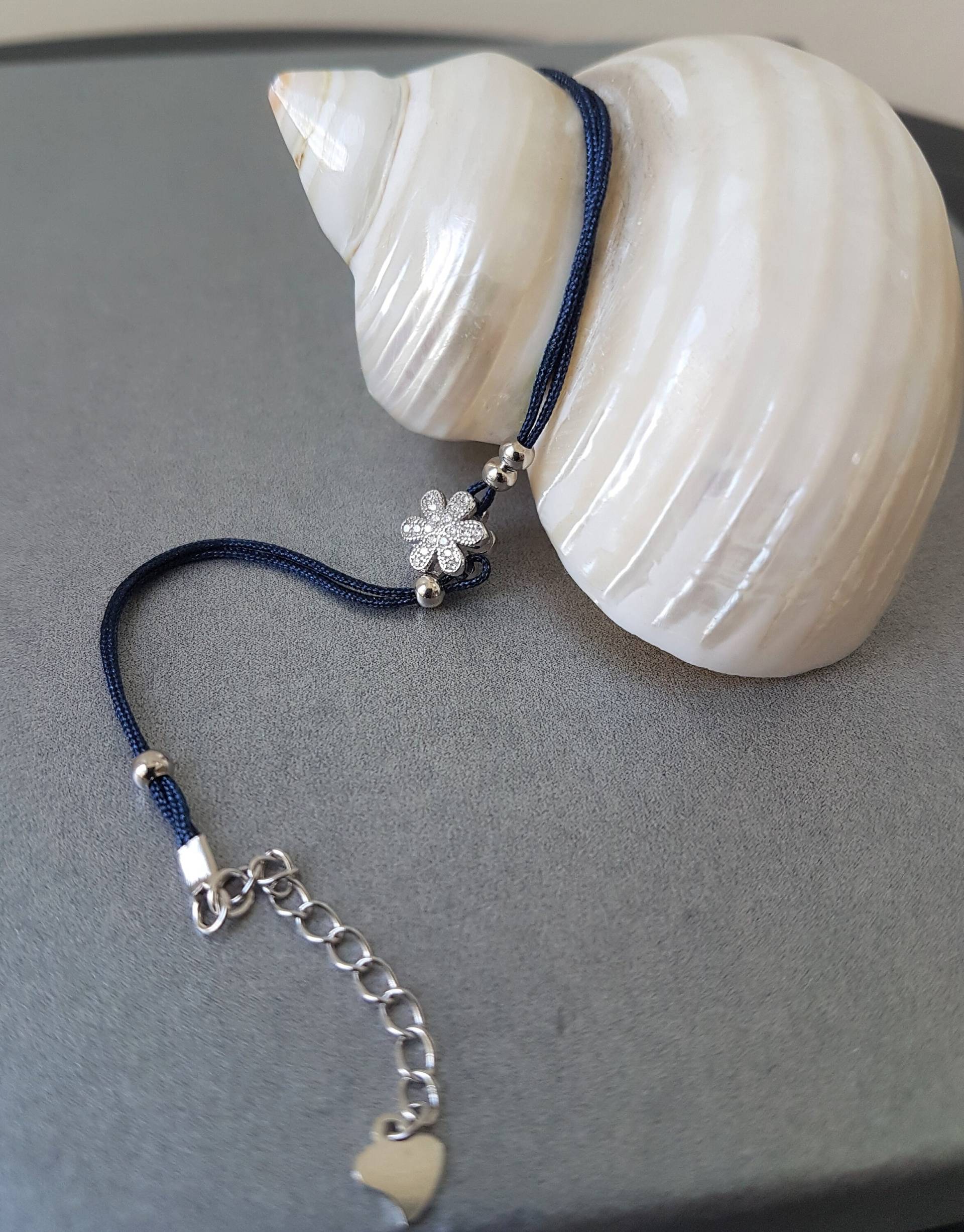 Silber Armband , Minimalistisch Stoffarmband Silber Armband , Minimalistisch Stoffarmband von DieSchatzkammer