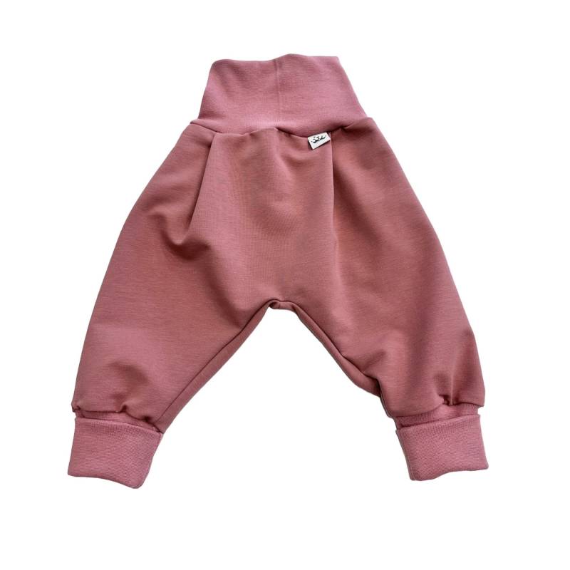 Bio Jersey Pumphose Haremshose Gr. 56-110, Hose Mädchen Altrosa Rosa Babyhose , Kinder von DieStoffprinzessin