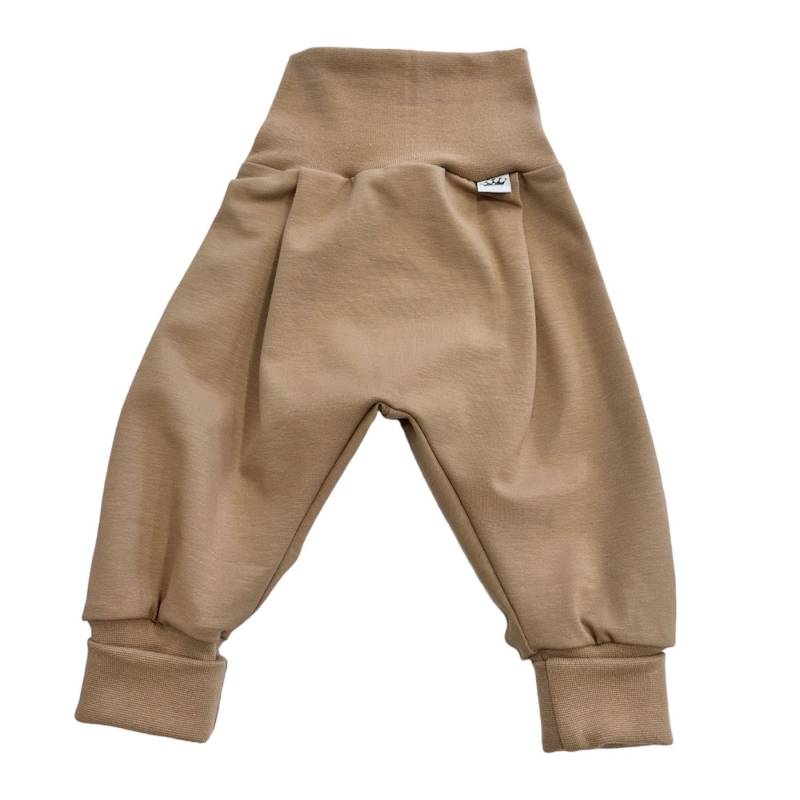 Bio Jersey Pumphose Haremshose Gr. 56-110, Hose Mädchen Junge Camel Beige Babyhose , Kinder von DieStoffprinzessin