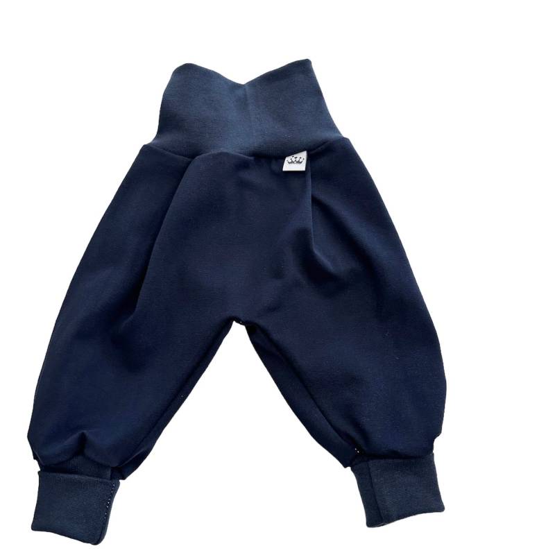 Bio Jersey Pumphose Haremshose Gr. 56-110, Hose Mädchen Junge Marine Blau Babyhose , Kinder von DieStoffprinzessin