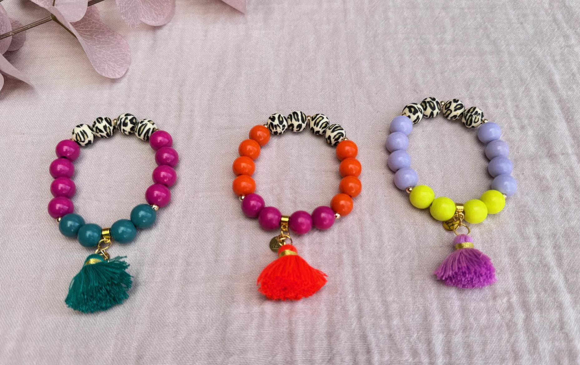 Armband Perlen Knallig Neon Leo Armband Perlen Knallig Neon Leo von DieTanteMartha