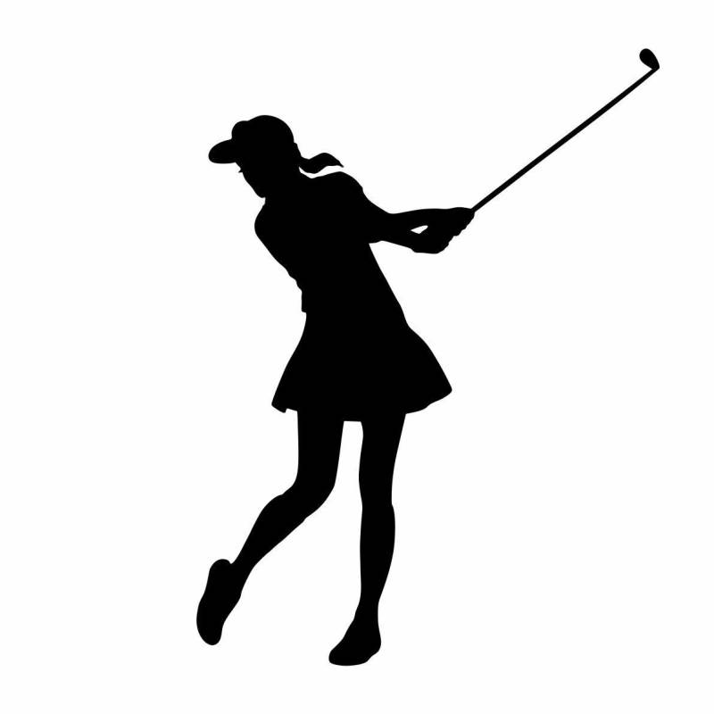 Golferin Aufkleber Sticker 12 X 16 cm - Wohnmobil Pkw Car Styling Design Viele Farben von DieWerbescheune