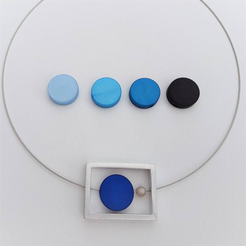 F Wechselcollier - Bilderrahmen Polariskette Polaris Neckless For Woman Aluminiumschmuck Polarisschmuck Jewellery von DiegoCastroDesign