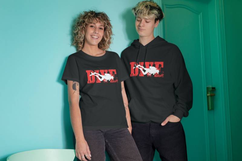 Cooles Taucher Design Perfektes Geschenk Für Alle Die Gerne Tauchen Unisex Damen Herren - Organic Basic Shirt von DiegosCreativDesigns