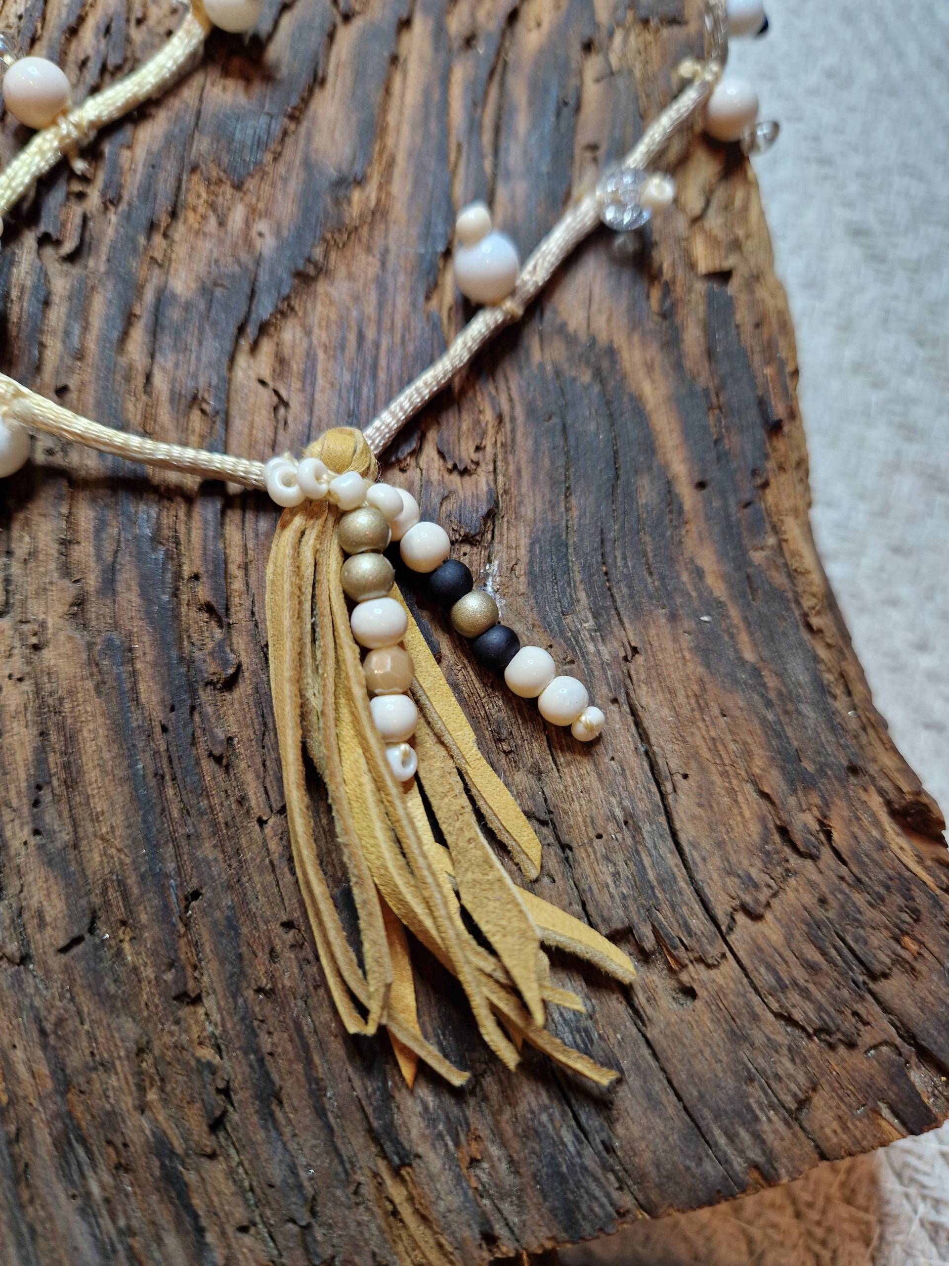 Boho Perlenkette, Außergewöhnlich, Allergiefreundlich von DiekleineHexenkueche